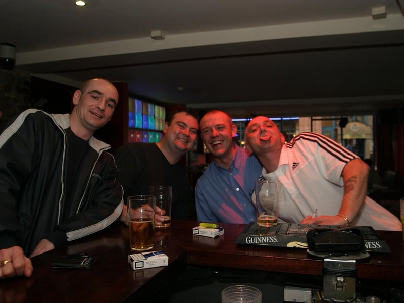 Patrons and staff at The Strand Bar in Derry back in 2004.
