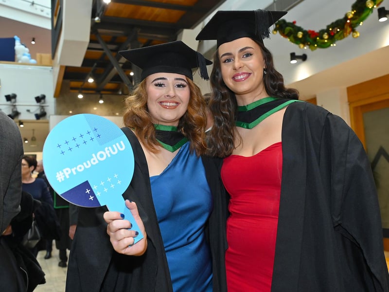 Helen Flynn from Derry graduating in physiotherapy and Tara Garfield from Derry graduating in physiotherapy. Picture By: Arthur Allison: PacemakerPress.