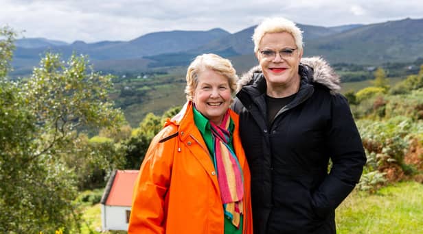 Sandi Toksvig and Eddie Izzard at Lost Cottage