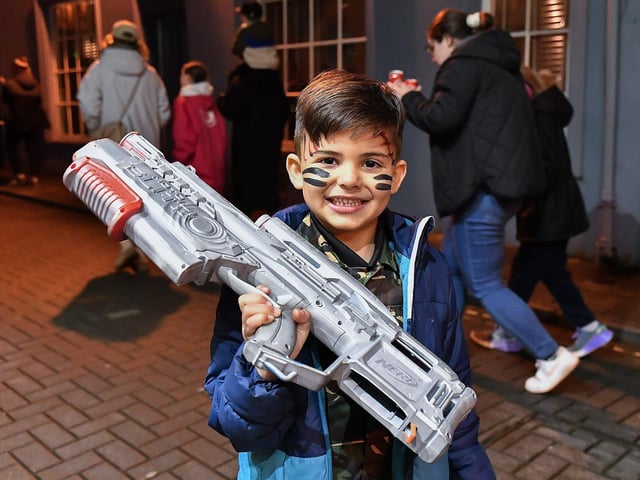 Miles Keogh at the Derry Halloween festivities on Wednesday evening.  Photo: George Sweeney