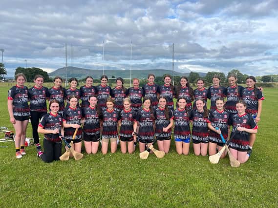 The Derry Under 16 camogie panel who will take on Kildare in Saturday's All Ireland U16 Intermediate Final in Inniskeen.