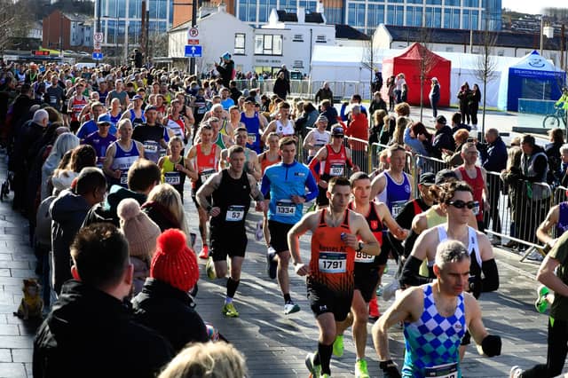 Runners taking part in the Bentley Group Walled City 10 Mile race, Ebrington Square. (Photo - Tom Heaney, nwpresspics)