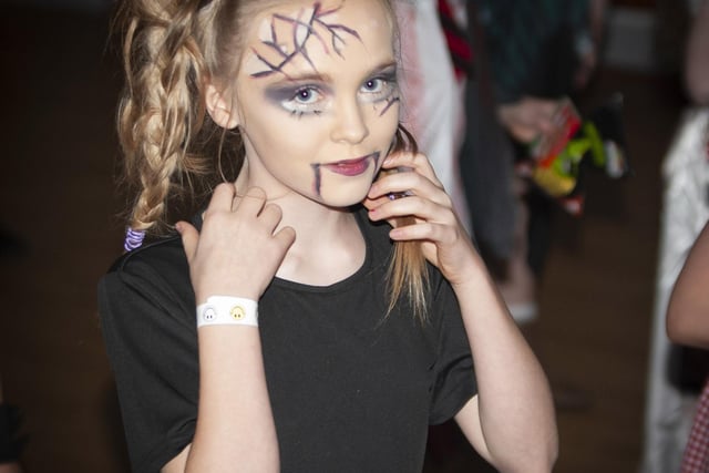 Abigail shows off her fantastic scary face for last week’s Halloween celebrations.