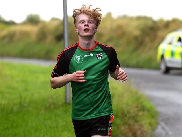 Fifth placed finisher Liam Wilson at the Doire Trasna 'Canter on the Corrody' 5k last week. Photo: George Sweeney