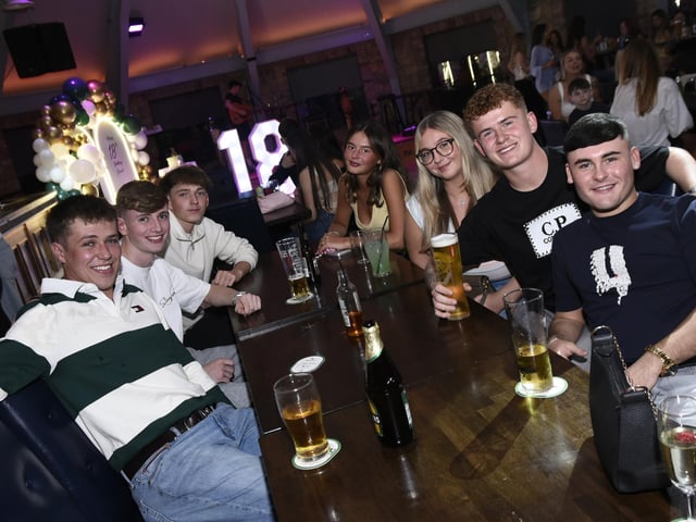 Daniel celebrates his 18th birthday with friends.