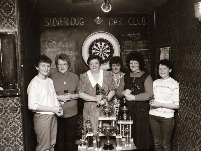 Bowery Bar ladies darts team.