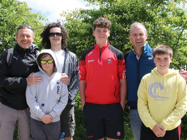Group pictured at The 19th Annual Scalp Mountain Climb to the Cross in aid of Concern Worldwide.  (Photo - Deirdre Heaney, nwpresspics) : .