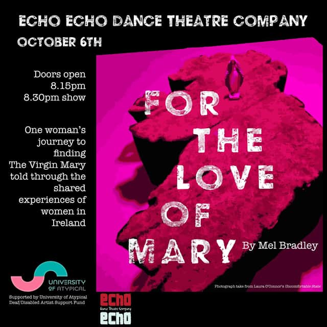 Mel Bradley will be taking her one-woman play 'For the love of Mary' to Echo Echo Studios.