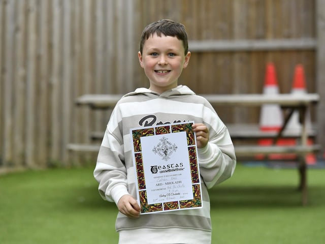 Cathain Nash ,CCÉ Baile na gCailleach, was Highly Commended In Tin Whistle at the recent Feis Dhoire Cholmcille. Photo: George Sweeney