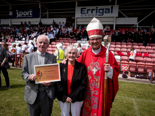 The annual Fan the Flame mass was celebrated recently in Celtic Park for pupils who recently made their confirmation.