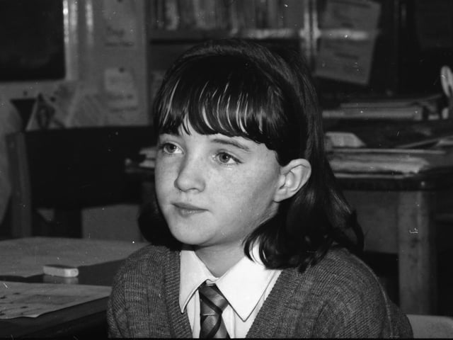 Ciara McGinley, a Primary 6 pupil at St. Eugene's, who spoke to the 'Journal' in February 1998.