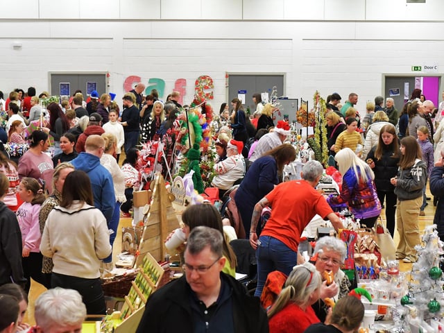 There were seventy stall holders, selling a variety of gifts, at St Marys College Christmas Craft Fair on Saturday. Photo: George Sweeney