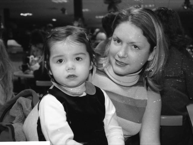 Enjoying the Seagate Christmas party in 2000.