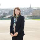 Economy Minister Dr Caoimhe Archibald in Derry.
