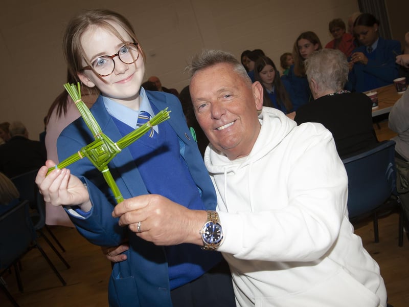 Grandad Paul Lylttle pictured with his granddaughter Millie during Grandparents To School Day at St. Mary’s College.