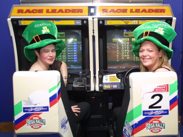 Girl racers Jackie Boyle and Joyce Concannon.  (2103JM04):.