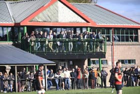 Spectators pack the clubhouse at the Championship 2 game between City of Derry and Strabane at Judges Road.  (Photo - Tom Heaney, nwpresspics)