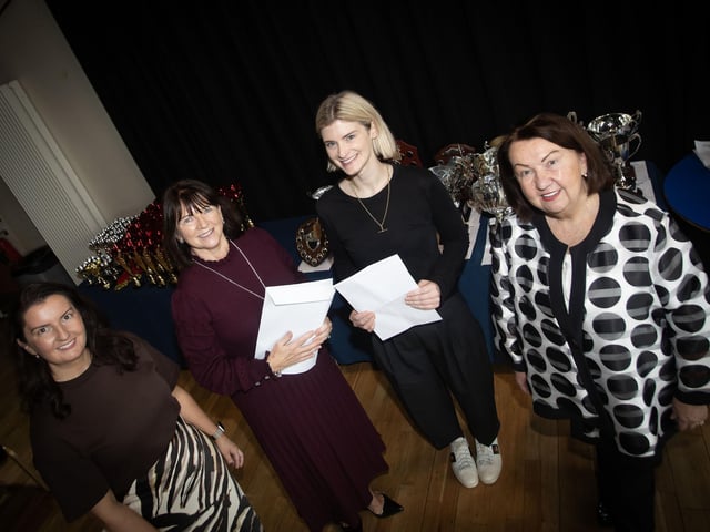 Adjudicators Majella McDowell, Sarah Simpson alongside Sandra and Blathnaid Biddle at Saturday's Charity Feis.