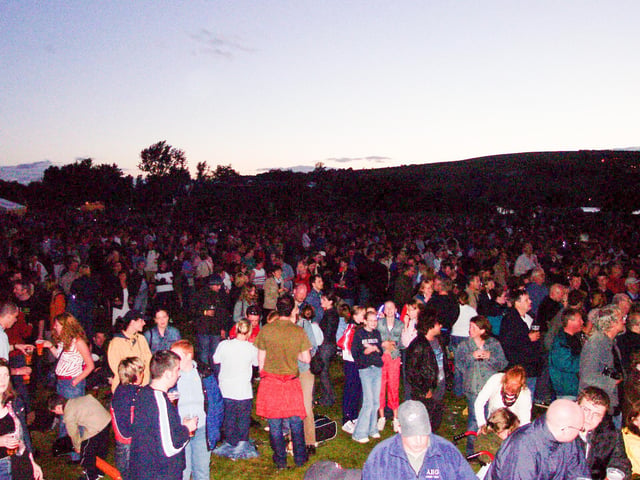 Crowds at the festival.