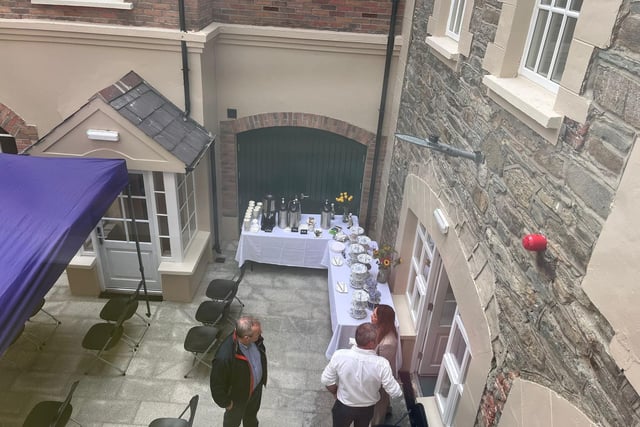 The opening of the new student accommodation and the interiors.