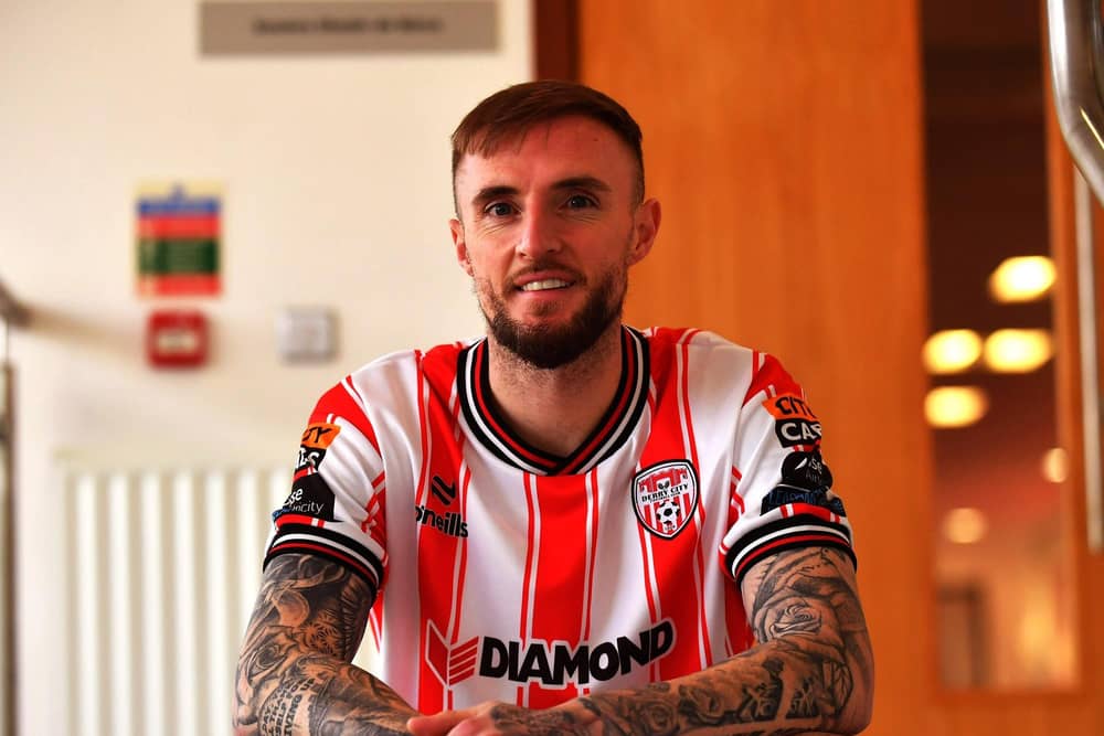 Derry City new signing Carl Winchester.  Photograph: George Sweeney