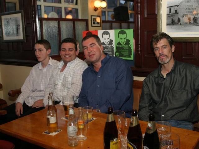 Customers at the Bogside Inn back in June 2004.
