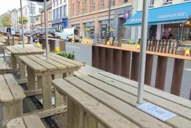 The Bishop Street parklet.