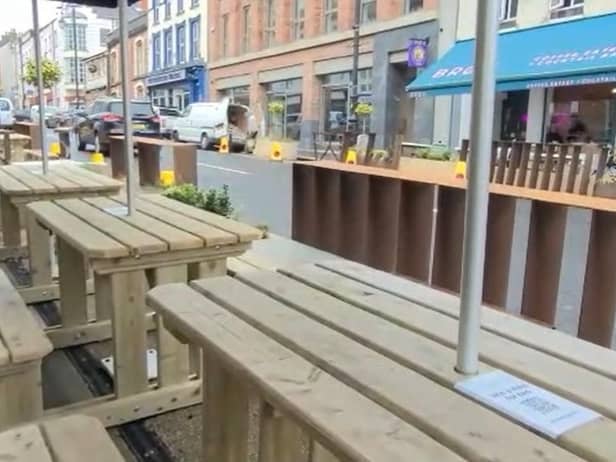 The Bishop Street parklet.