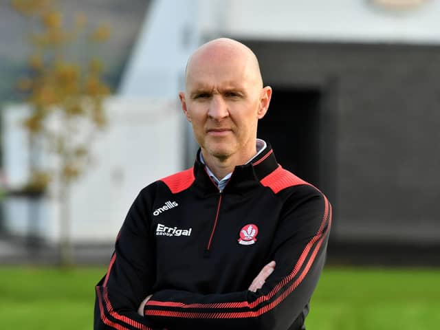 Paddy Tally will lead Derry into the Athletic Grounds this weekend to begin their All Ireland campaign Photo: George Sweeney