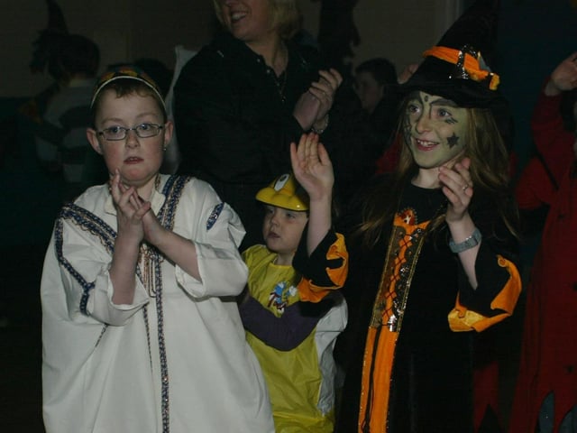Young people boogying at a Halloween Disco in 2003