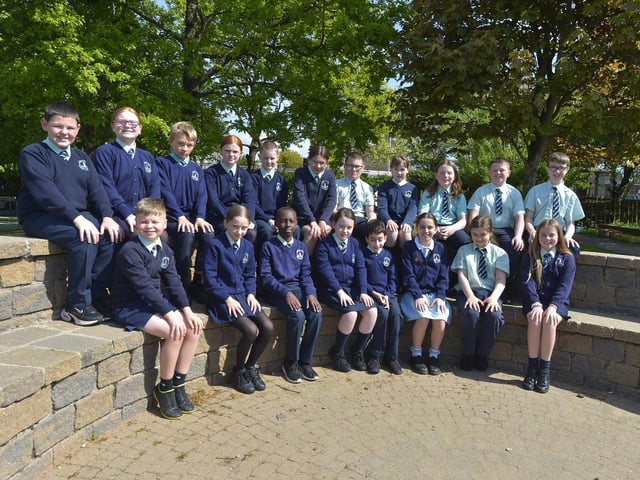 Miss Biddle's P7 class at Long Tower Primary School