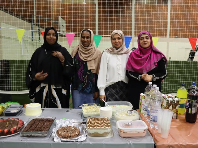 A stall of delicacies at the Eid al-Adha celebrations.