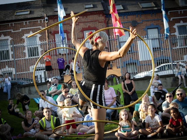 One of the ring routines performed by Tumble Circus on Tuesday evening. (Photos: Jim McCafferty Photography) : .