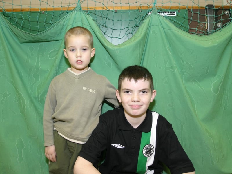 Party celebrations back in 2004: Oran McLaughlin and Shane McGill.