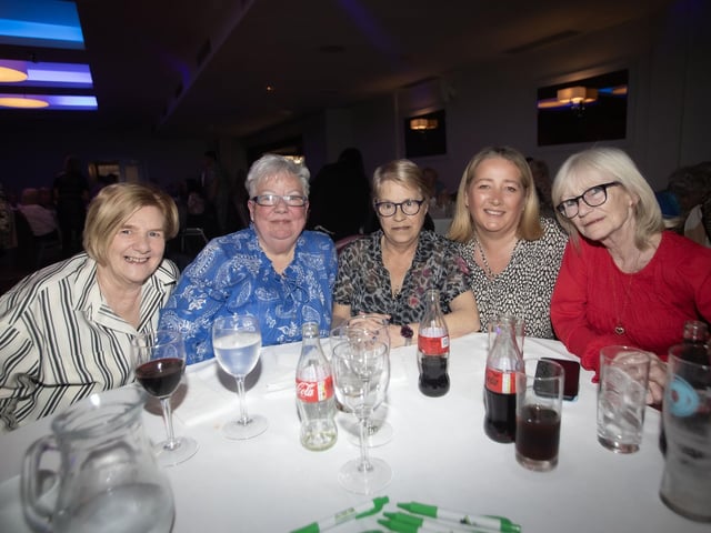THE BISHOP STREET CREW. . . .Mollie Barr, Majella Burns, Anne Marie Boyle, Tessa Bradley and Lily Kelly.