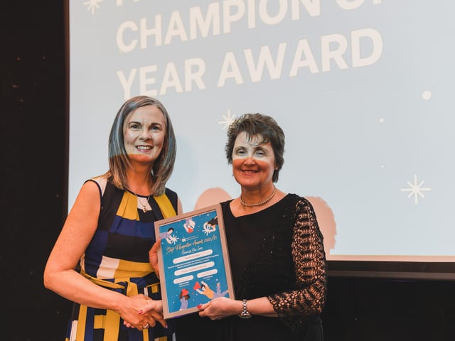 Highly Commended in the Frontline Champion of the Year Award, Martha McColgan, Critical Care Nurse, Altnagelvin Hospital pictured with Karen Hargan, Director of Human Resources & Organisation Development.