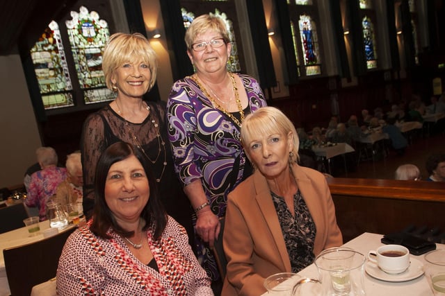 Deputy Mayor, Angela Dobbins pictured at Wednesday’s Tea Dance with Eileen Gallagher, Louise Green and Anne-Marie McCallion. (Photos: Jim McCafferty Photography)