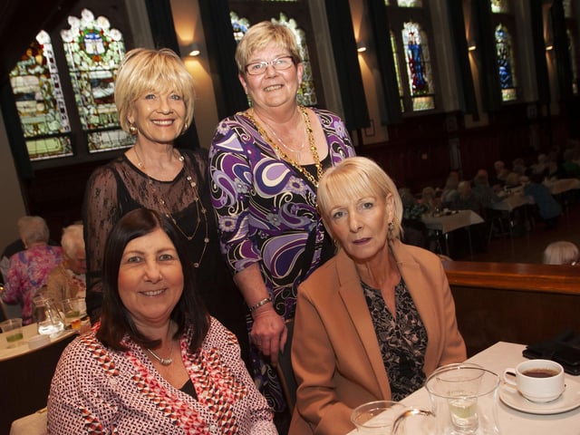 Deputy Mayor, Angela Dobbins pictured at Wednesday’s Tea Dance with Eileen Gallagher, Louise Green and Anne-Marie McCallion. (Photos: Jim McCafferty Photography)