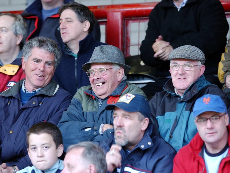 Enjoying the craic at the Brandywell.