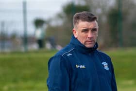 Mo Mahon, who has stepped down as manager of Strabane Athletic. (Photo by NIFL)