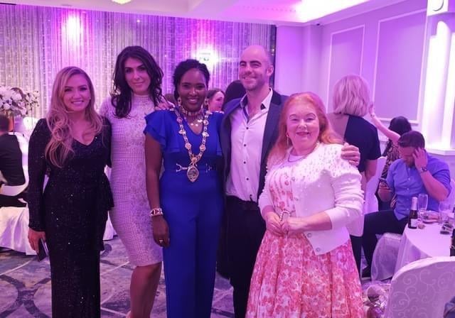 The Mayor with organiser and guests at the event.