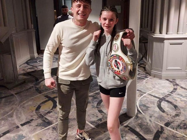 Annie Murphy, the new WKU Pro Am world champion meets 'The Strabanimal', James Gallagher at the Everglades.