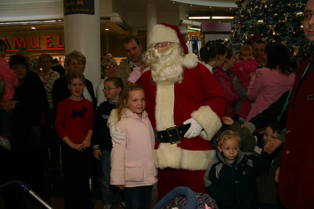 Foyleside Shopping Centre Santa's arrival November 2004.