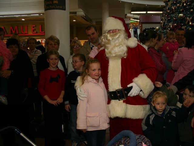 Foyleside Shopping Centre Santa's arrival November 2004.
