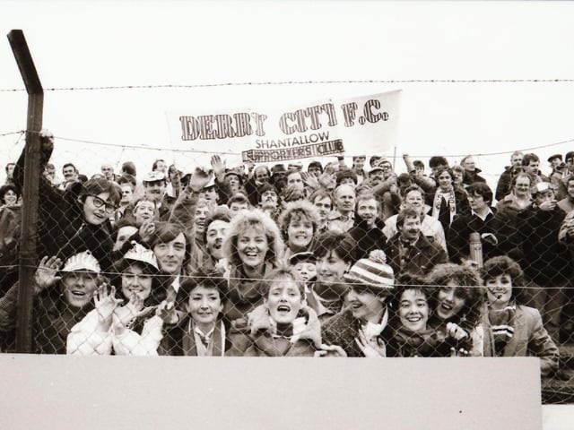 Derry City fans follow their team to Sligo for an away game against Rovers.