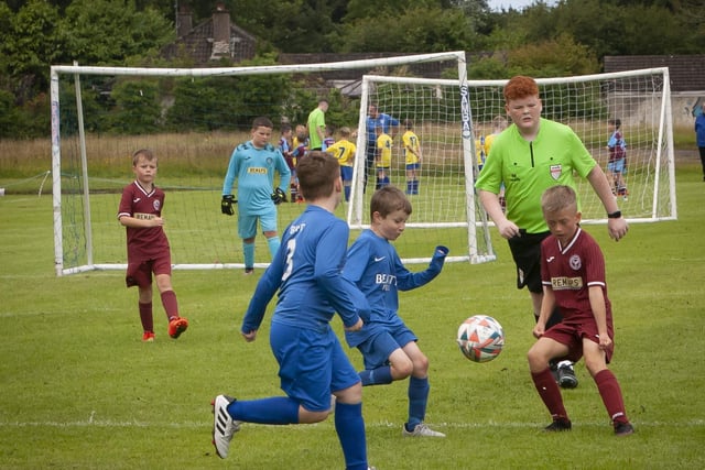 Action from the Newbuildings v. Ballinamallard  u-9 match during the O’Neills Foyle Cup on Monday at Templemore Sports Complex. (Photos: Jim McCafferty Photoghraphy)