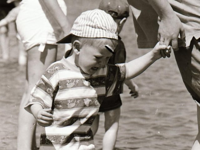 Having a splash at Lisfannon in June 1995