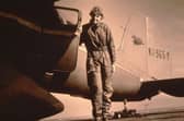 125345 13: Photo of pilot Amelia Earhart standing by her plane. (Photo by Getty Images)