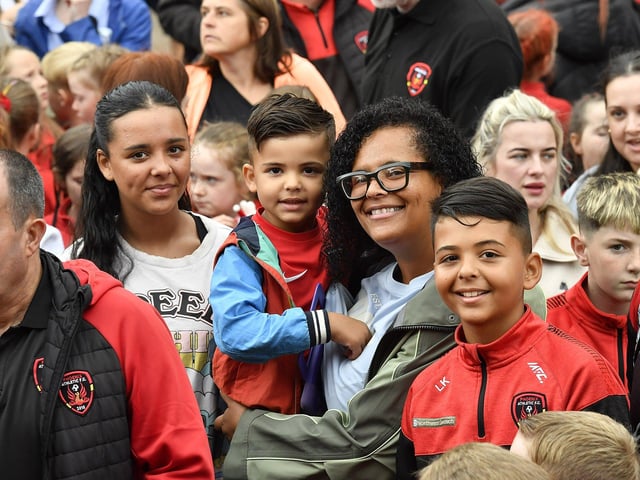 The Keogh family at the Foyle Cup parade. Photo: George Sweeney