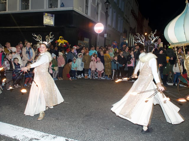 Performers at the parade.
